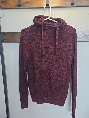 Urban Behavior Men's Turtleneck Sweater in Maroon